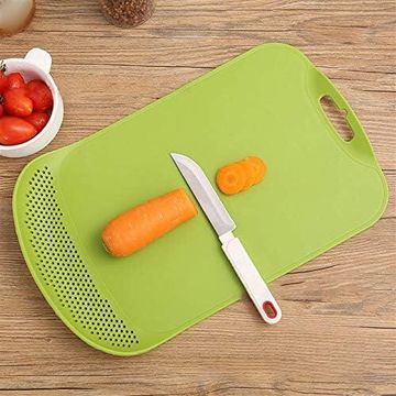 Fine living chop and drain cutting board 24 x 38cm grey 