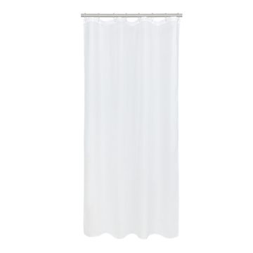 Sensea Easy Polyester Shower Curtain White W120cmxH200cm