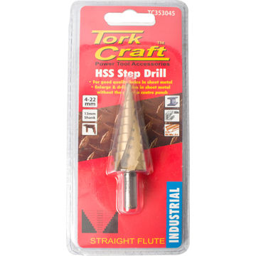 Step Drill Hss 4-22mm TORKCRAFT