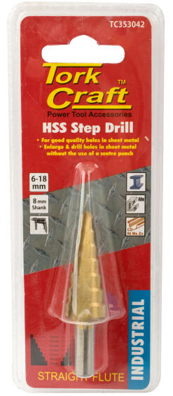 Step Drill Hss 6-18mm TORKCRAFT
