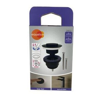 FLAT BLACK POP-UP BASIN WASTE