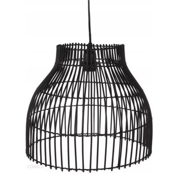 BLACK BAMBOO HANGING PENDANT LAMP 36X36X30CM