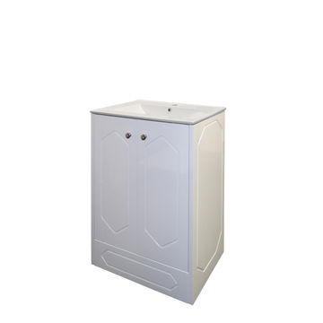 Cabinet 2 door vanity Charm white 600MM Basin included