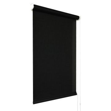 Mini roller blind screen black 68x215cm