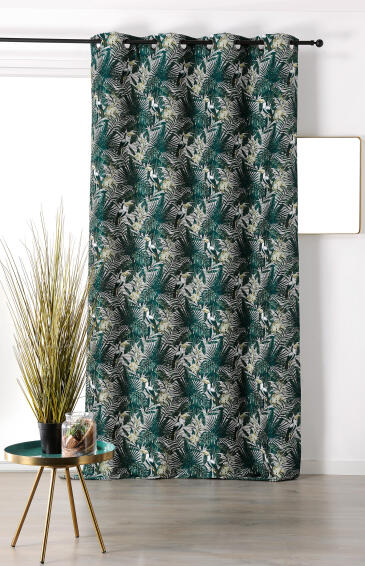 CURTAIN TOUCAN GREEN 135X25CM