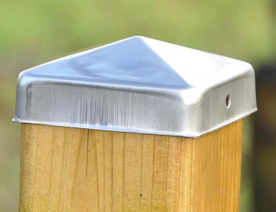 Set Of 2 Metal Pyramid Caps 70 mm X 70 mm