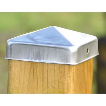 Set Of 2 Metal Pyramid Caps 70 mm X 70 mm