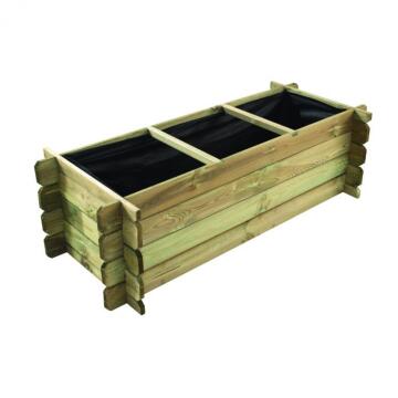 Planter, Raised Bed Planter Box, Wood, FOREST STYLE, 1400x430x500mm