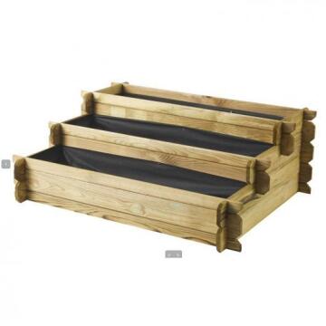 Planter, Raised Stepped Bed Planter Box, FOREST STYLE, 1000x800x400mm