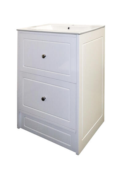 Cabinet 2 door vanity Charm white 600MM Basin included