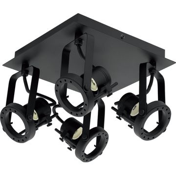 Inspire 4 light metal spotlights matte black gu10