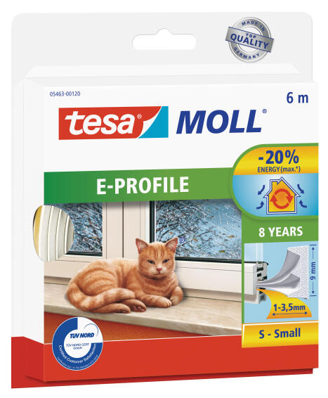 E-Profile TESAMOLL white 6m x 9mm x 4mm