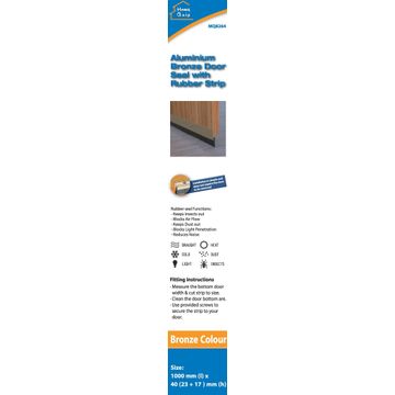 Home Quip Door Seal Bronze 1m x 40mm