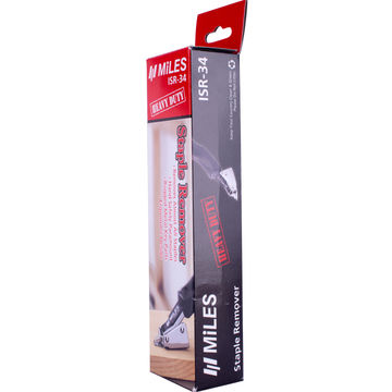 Staple remover metal ergonomic handle anti kick-back miles
