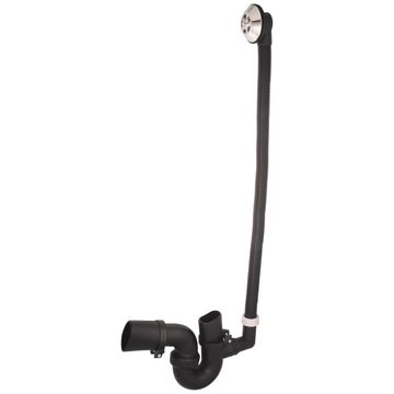 Rubber bath trap with overflow 40mm x 40mm black