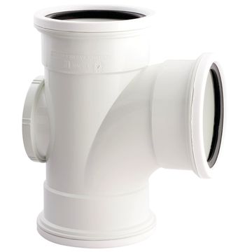 PVC access junction 110mm x 90 degree soil and vent