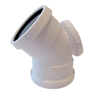 PVC access bend 110mm x 45 degree soil & vent