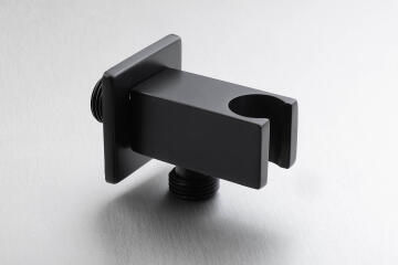 Gio Wall outlet with bracket square matt black