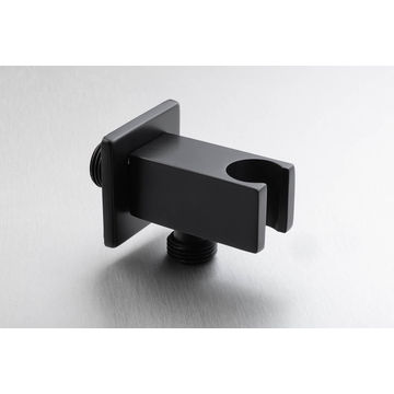 Gio Wall outlet with bracket square matt black