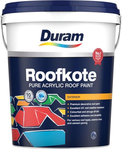 Duram Roofkote Acrylic Roof Paint Charcoal 20L | LEROY MERLIN South Africa