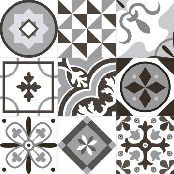 Floor Tile Porcelain Vintage Cementine Eco L60cm x W60cm (2.16m2/box)