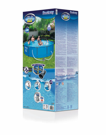 Swimming Pool 366 cm X 76 cm Steel Frame Set 6473 l