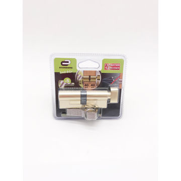 Euro cylinder std aluminium golden finish 40x40mm standers