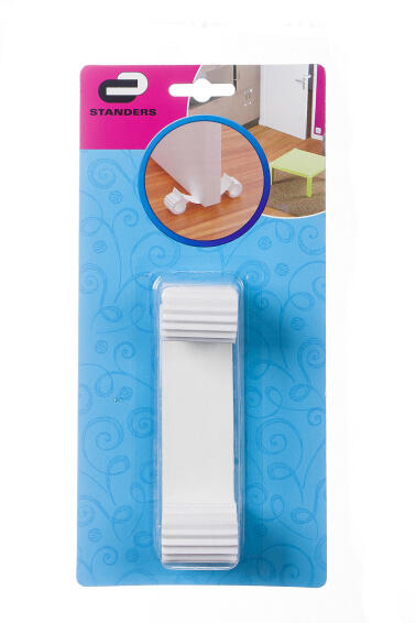 Door stop white plastic standers