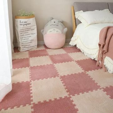 Carpet Eva Splice Mat Dark Pink 300X300MM - 9 per pack