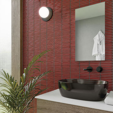 Wall Tile Ceramic Osaka Bars Red 125X250MM (0.44m2/box)