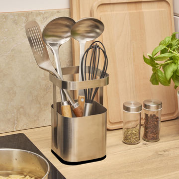 Delinia loft cutlery and utensil holder with drainer stainless steel 