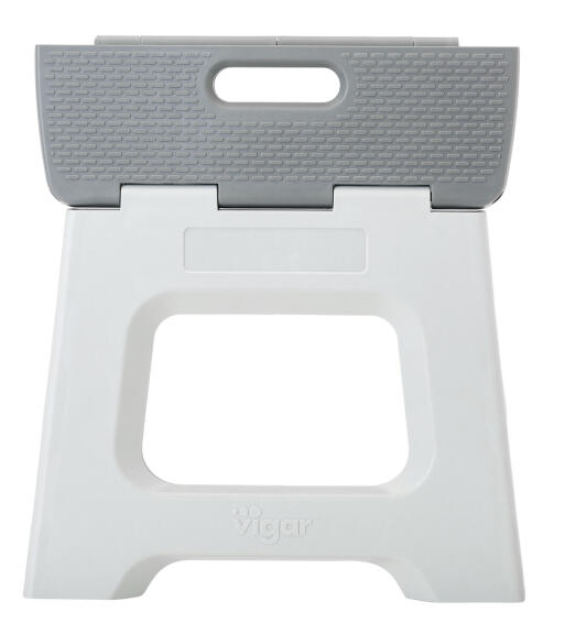 Compact foldable stool grey 27cm
