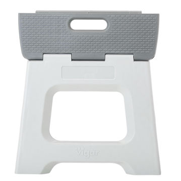 Compact foldable stool grey 27cm