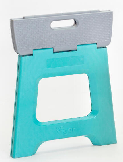 Compact foldable stool turquoise 32cm