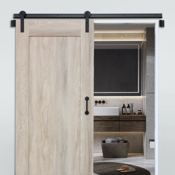 Interior Sliding Door with sliding mechanism kit  Barn shaker style W930mm x H2050mm