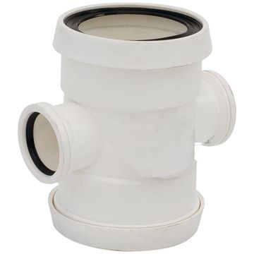 PVC single reducing access junction 110mm x 50mm x 90 degree