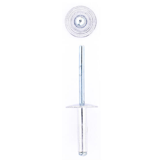 Blind open rivets aluminuim large flange 4.8x21mm 70pc eureka