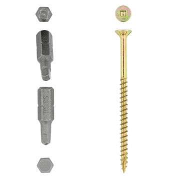 Cut screws smooth shank YP 6x100mm 65pc eureka