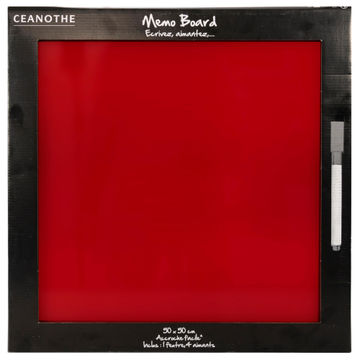 MEMO BOARD RED 50X50