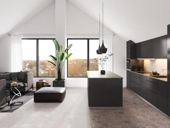 Floor tile ceramic manhattan grey 500x500mm