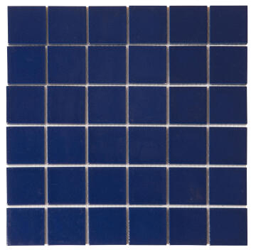 Mosaic Tile Ceramic Dark Blue L30cm x W30cm (per sheet)