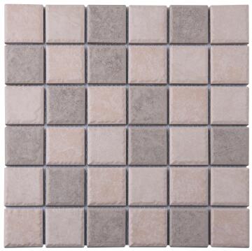 Mosaic Tile Porcelain Fossil Grey Mix 300x300mm