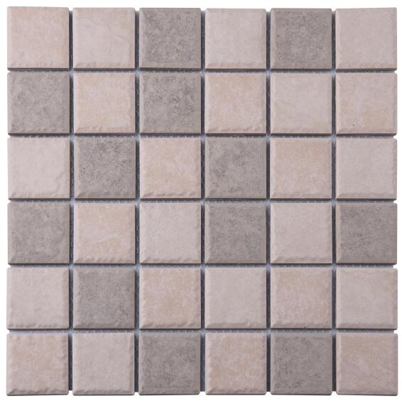 Mosaic Tile Porcelain Fossil Grey Mix 300x300mm
