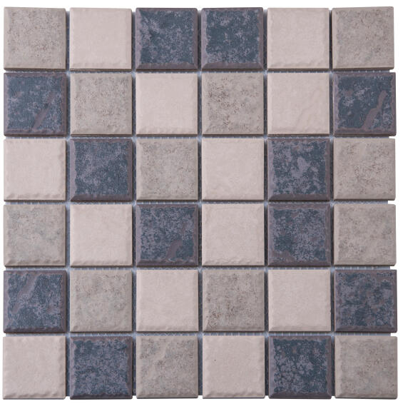 Mosaic Tile Porcelain Ash Brown Mix 300x300mm