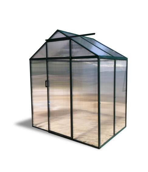 Greenhouse modular NATCARE 2 modules galvanised steel and polycarbonate L184cm x W129cm x H213cm