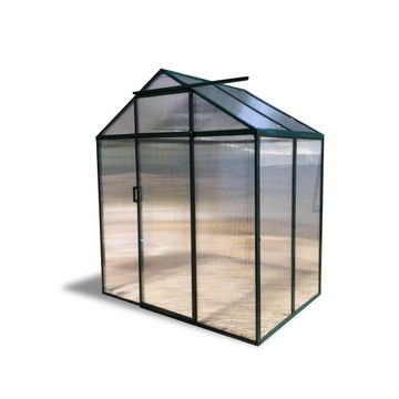 Greenhouse modular NATCARE 2 modules galvanised steel and polycarbonate L184cm x W129cm x H213cm