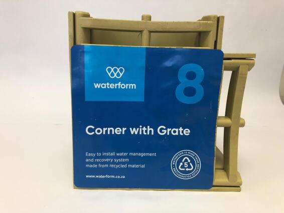PVC Drain Corner Sandstone WATERFORM