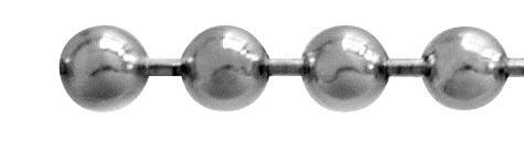 BALL CHAIN BRASS CHROM PL 4.5MM 25M