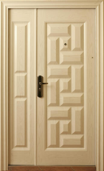 Entry Door High Security Steel with Frame (prehung) 293 White Ash Pivot size Right Hand Opening-Open in-w1200xh2050mm
