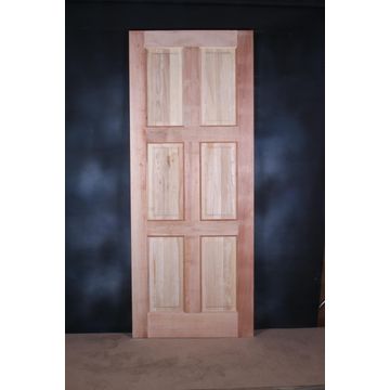 Entry Door Engineered Wood with Hardwood Veneer 6 Panel-w813xh2032mm